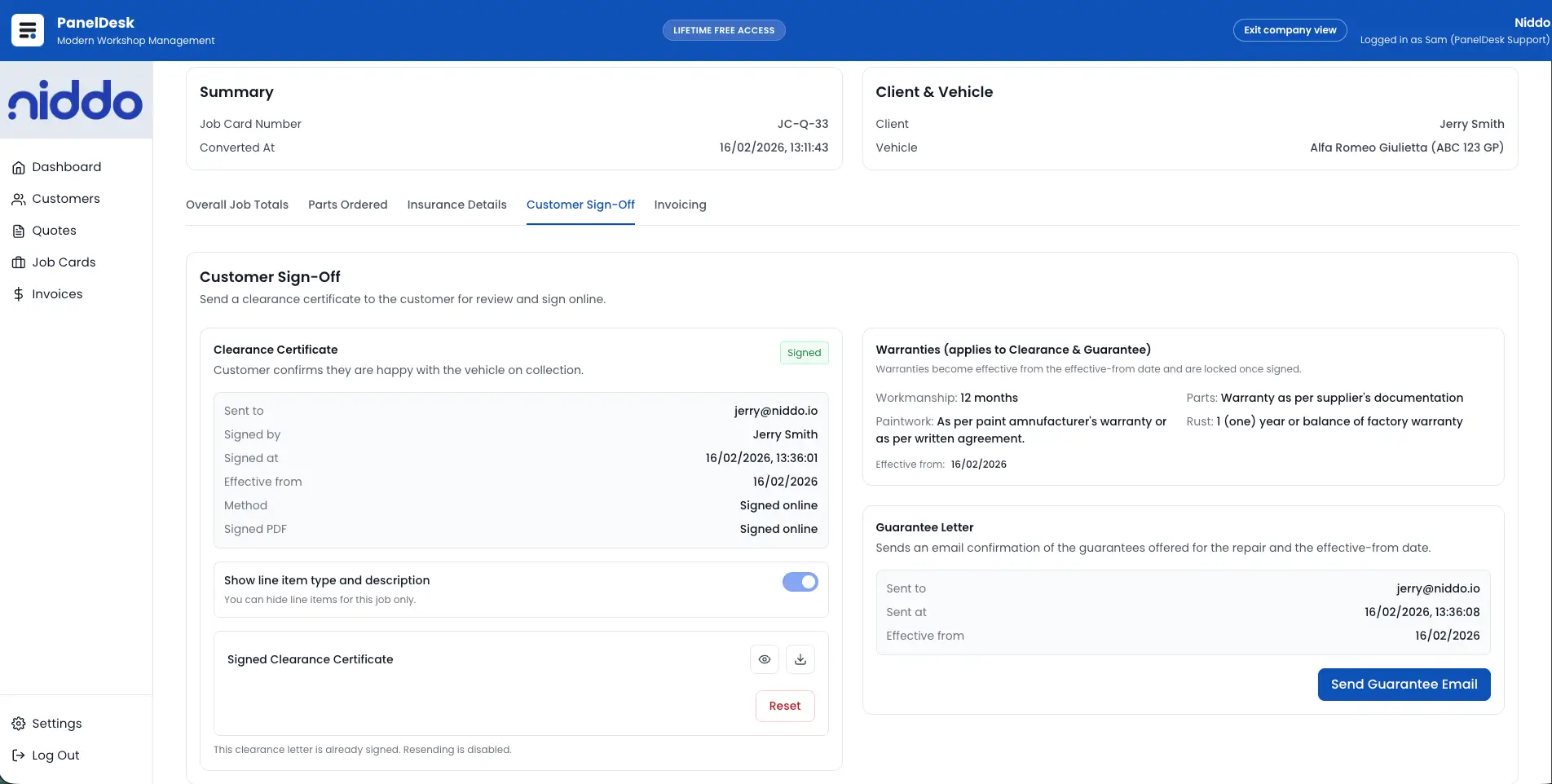 Approval flow view screenshot